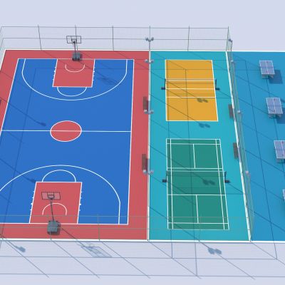 现代户外球场3D模型
