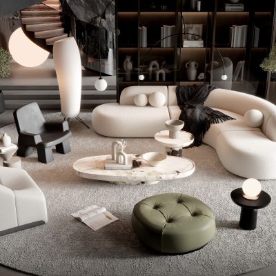 Minotti 现代沙发茶几组合