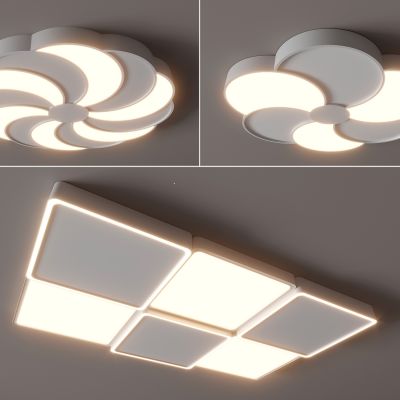 现代吸顶灯 方形吸顶灯 圆形吸顶灯 几何吸顶灯 卧室 客厅 儿童房 简约吸顶灯