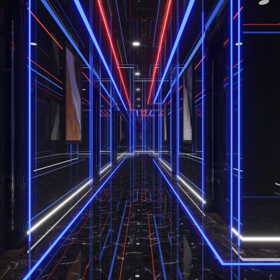 现代酒吧KTV过道走廊