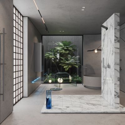 现代工业风卫生间