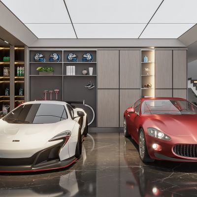現(xiàn)代家居地下車庫 車