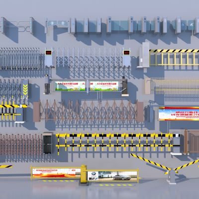 现代摆闸3D模型