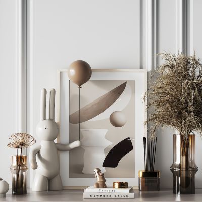 现代干枝花瓶雕塑器皿摆