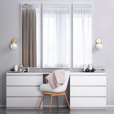 现代妆台妆凳组合