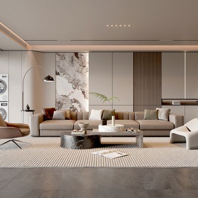 现代家居客厅 现代客厅 简约客厅 现代茶几组合 茶几 落地灯 极简客厅