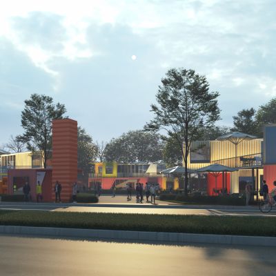 现代集装箱商业3D模型