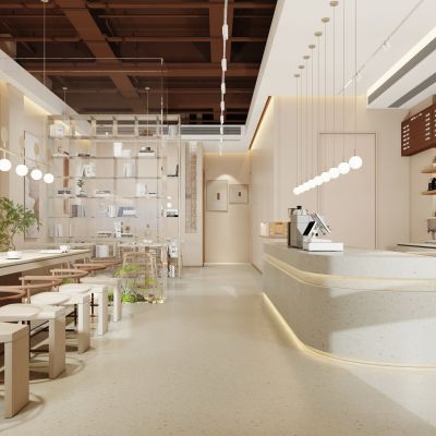 现代咖啡甜品店