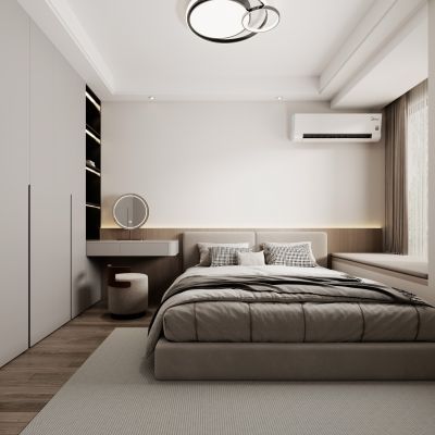 现代卧室，卧室，主人房，主卧