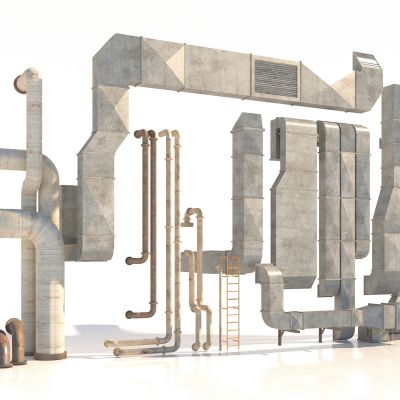 现代风格通风管道