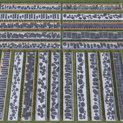 现代汀步合集3D模型