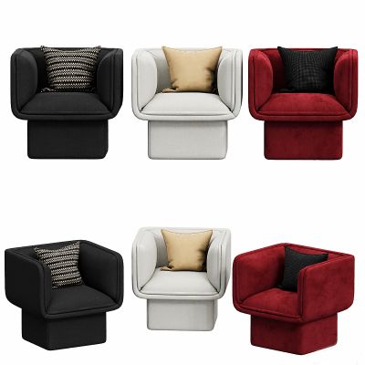 现代布艺单人沙发