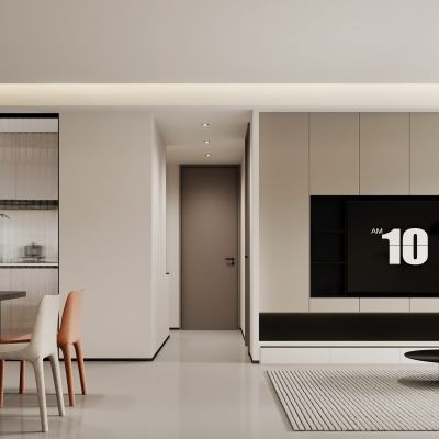 现代客餐厅，背景墙，餐厅