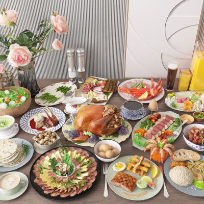 现代食物中餐组合