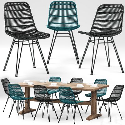 现代餐桌椅组合