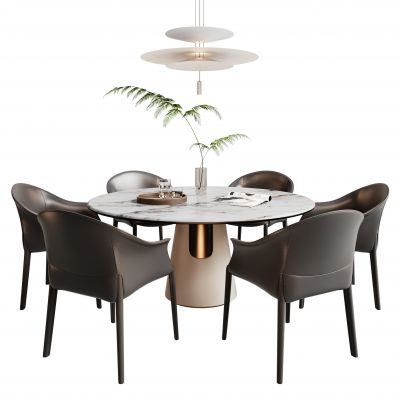 现代餐桌椅组合