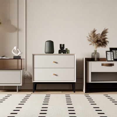 现代床头柜 摆件