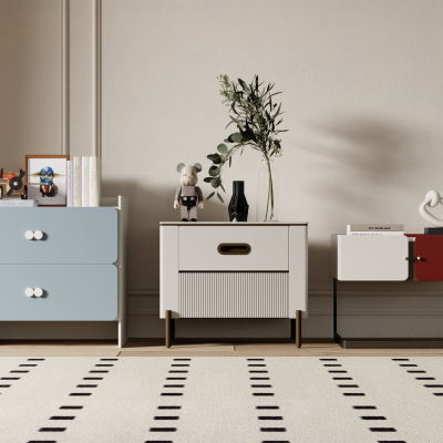 现代床头柜 摆件