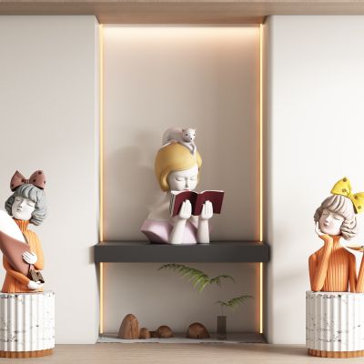 现代饰品摆件公仔雕像