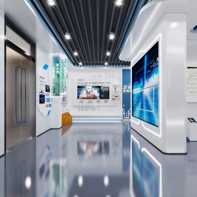 现代科技展厅 文化展厅 商业展厅 文化墙 宣传栏 企业墙
