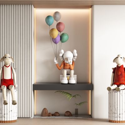 现代饰品公仔雕塑摆件