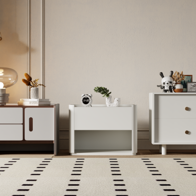 现代床头柜 摆件