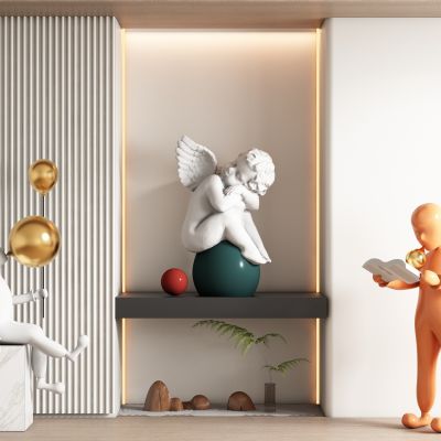 现代饰品公仔雕塑摆件