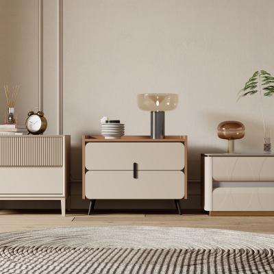 现代床头柜 摆件