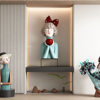 现代饰品摆件公仔雕塑玩偶