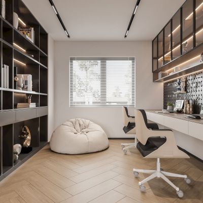 现代简约书房