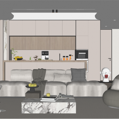 现代简约客餐厅