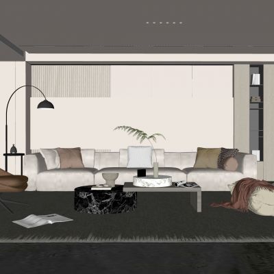 现代家居客厅 现代客厅 简约客厅 现代茶几组合 茶几 落地灯 极简客厅