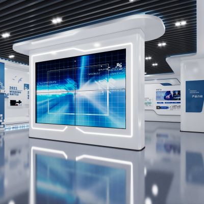 现代科技展厅 文化展厅 商业展厅 文化墙 宣传栏 企业墙3D模型