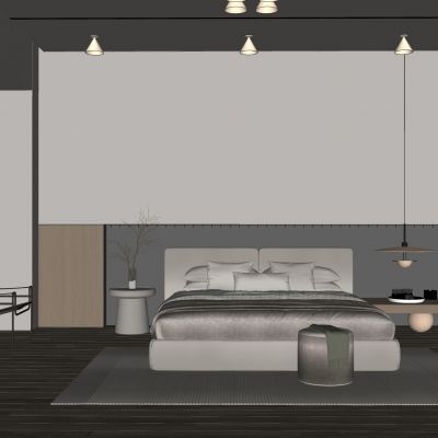 现代卧室 酒店客房 