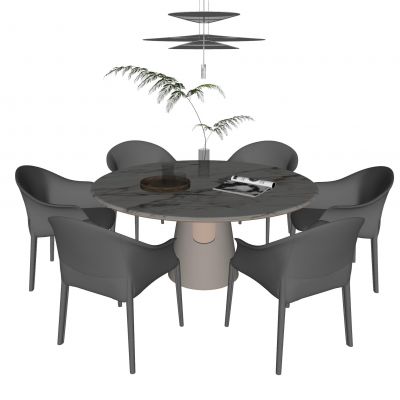 现代餐桌椅组合