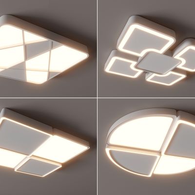 现代吸顶灯 方形吸顶灯 圆形吸顶灯 几何吸顶灯 卧室 客厅 儿童房 简约吸顶灯