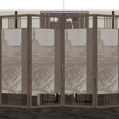 新中式屏风隔断