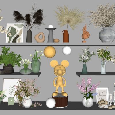 现代花瓶花艺 插花 玻璃花瓶 花瓶摆件 绿植花卉