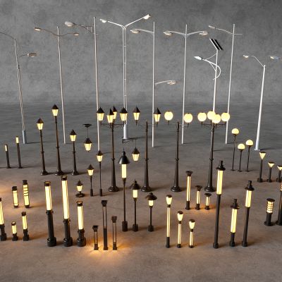 现代中式景观灯 草坪灯 庭院灯 户外灯 单头双头路灯大组合