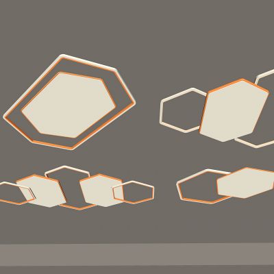 现代简约吸顶灯 大气高档客厅灯 温馨卧室灯 吸顶灯 几何形灯具组