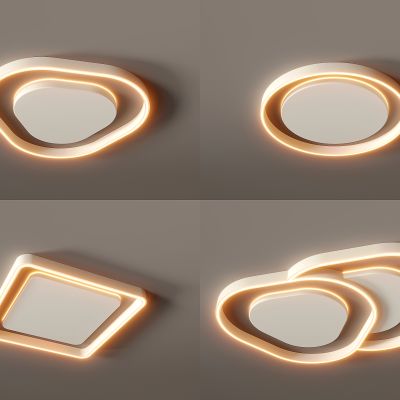 现代简约大气高档客厅灯 卧室灯 吸顶灯 方形圆形几何形灯具组合