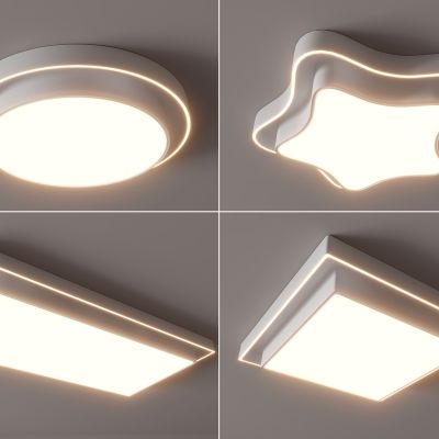 现代吸顶灯 方形吸顶灯 圆形吸顶灯 几何吸顶灯 卧室 客厅 儿童房 简约吸顶灯