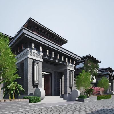 新中式别墅合院