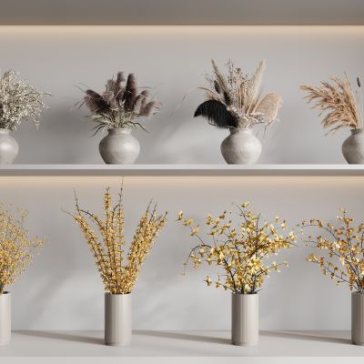 侘寂花瓶花艺组合