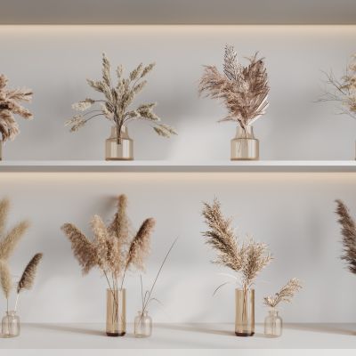 侘寂花瓶花艺组合