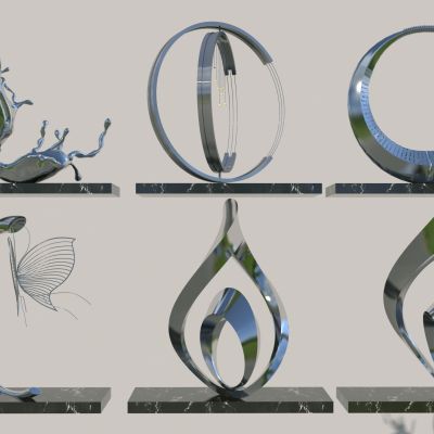 现代艺术雕塑3D模型