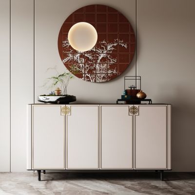 新中式玄关柜  玄关