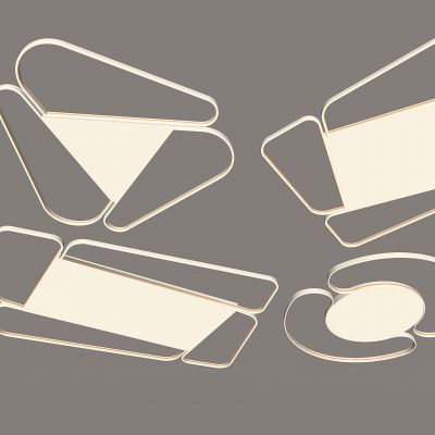 现代简约大气高档客厅灯 卧室灯 吸顶灯 方形圆形几何形灯具组合