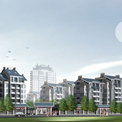 某花园综合住宅区详细规划建筑图及效果图