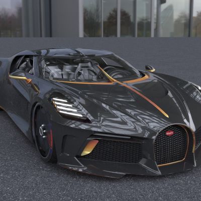 2024款布加迪Mistral跑车汽车超跑豪车
